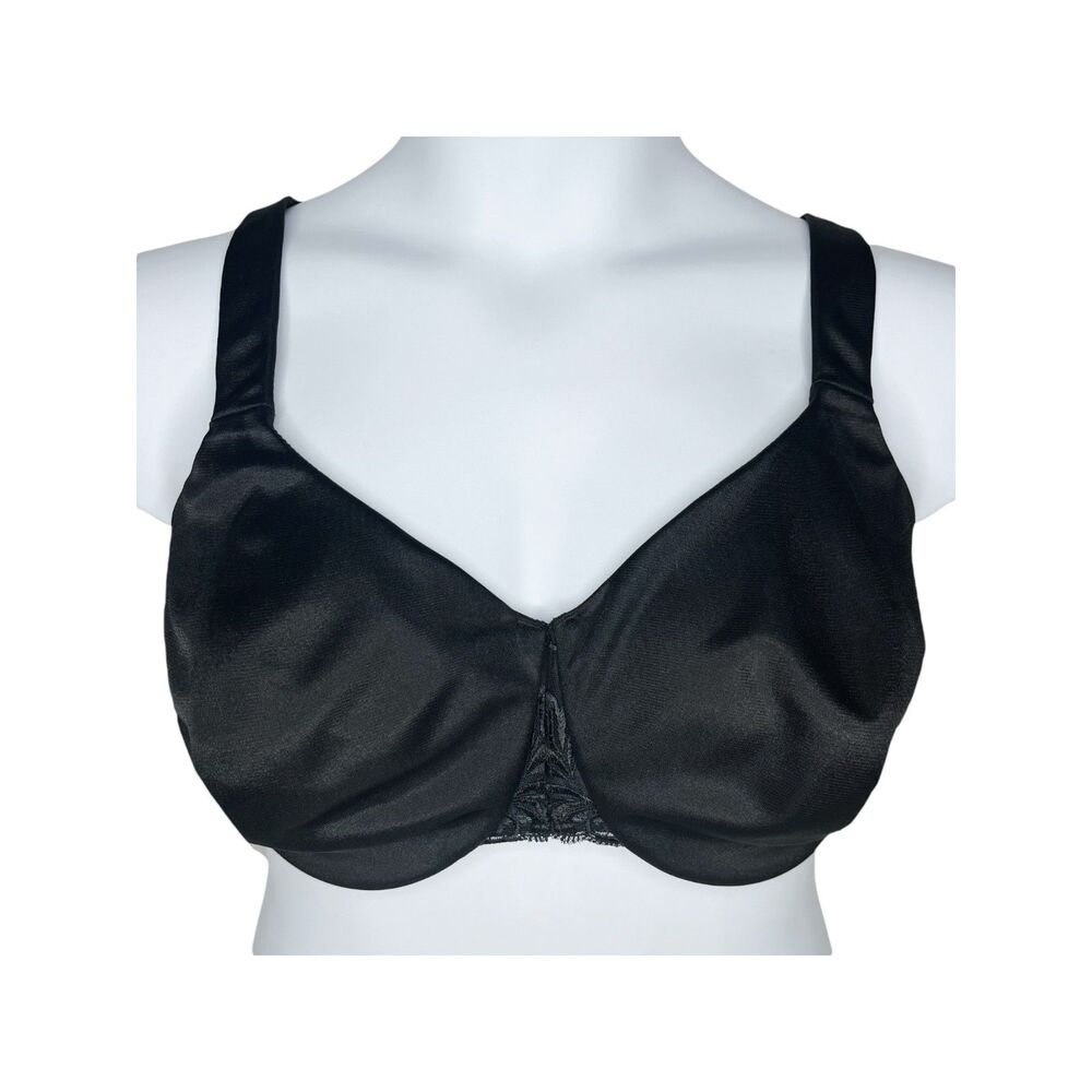Soma Sensuous Sides 3 Inch Minimizer Bra sz 42DD * Black Side Slimming Soft